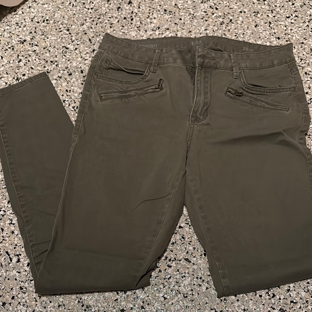 Olive Green Skinny Pants